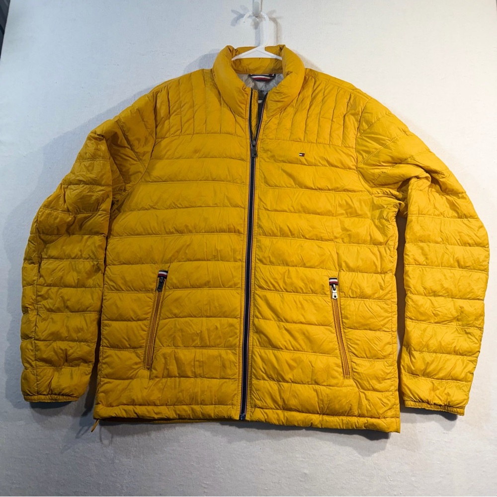 Tommy Hilfiger Men's Yellow Quilted Puffer Jacket